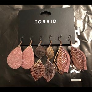 Rose Gold & Filigree Earring Trio